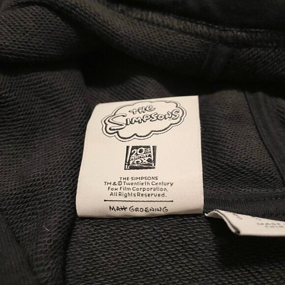 Adidas The Simpsons Homer Family Graphic Hoodie Black Sweater Hooded Mens Small - Picture 7 of 16